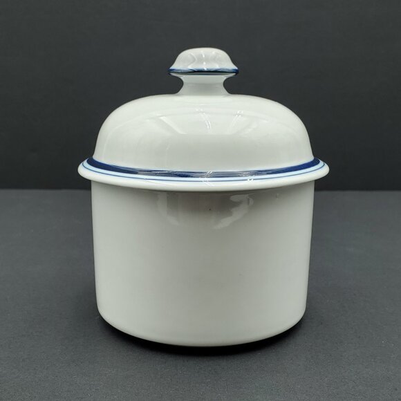 Dansk Bistro Christianshavn Blue Creamer & Sugar Bowl with Lids - Picture 7 of 7